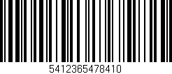 Código de barras (EAN, GTIN, SKU, ISBN): '5412365478410'
