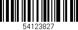 Código de barras (EAN, GTIN, SKU, ISBN): '54123827'