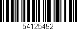 Código de barras (EAN, GTIN, SKU, ISBN): '54125492'