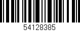 Código de barras (EAN, GTIN, SKU, ISBN): '54128385'