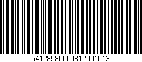 Código de barras (EAN, GTIN, SKU, ISBN): '54128580000812001613'
