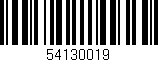 Código de barras (EAN, GTIN, SKU, ISBN): '54130019'