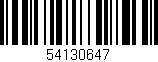 Código de barras (EAN, GTIN, SKU, ISBN): '54130647'