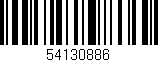 Código de barras (EAN, GTIN, SKU, ISBN): '54130886'