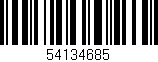 Código de barras (EAN, GTIN, SKU, ISBN): '54134685'