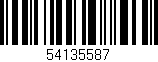 Código de barras (EAN, GTIN, SKU, ISBN): '54135587'