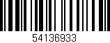 Código de barras (EAN, GTIN, SKU, ISBN): '54136933'