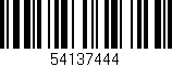 Código de barras (EAN, GTIN, SKU, ISBN): '54137444'