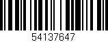 Código de barras (EAN, GTIN, SKU, ISBN): '54137647'