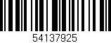 Código de barras (EAN, GTIN, SKU, ISBN): '54137925'
