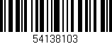 Código de barras (EAN, GTIN, SKU, ISBN): '54138103'