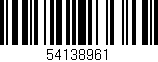 Código de barras (EAN, GTIN, SKU, ISBN): '54138961'