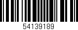 Código de barras (EAN, GTIN, SKU, ISBN): '54139189'