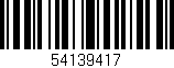 Código de barras (EAN, GTIN, SKU, ISBN): '54139417'