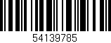 Código de barras (EAN, GTIN, SKU, ISBN): '54139785'