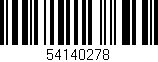Código de barras (EAN, GTIN, SKU, ISBN): '54140278'