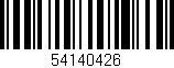 Código de barras (EAN, GTIN, SKU, ISBN): '54140426'