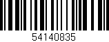 Código de barras (EAN, GTIN, SKU, ISBN): '54140835'