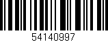 Código de barras (EAN, GTIN, SKU, ISBN): '54140997'
