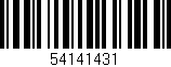 Código de barras (EAN, GTIN, SKU, ISBN): '54141431'