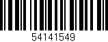 Código de barras (EAN, GTIN, SKU, ISBN): '54141549'