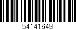 Código de barras (EAN, GTIN, SKU, ISBN): '54141649'