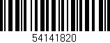 Código de barras (EAN, GTIN, SKU, ISBN): '54141820'
