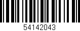 Código de barras (EAN, GTIN, SKU, ISBN): '54142043'