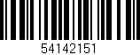 Código de barras (EAN, GTIN, SKU, ISBN): '54142151'