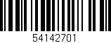 Código de barras (EAN, GTIN, SKU, ISBN): '54142701'