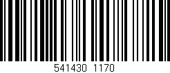 Código de barras (EAN, GTIN, SKU, ISBN): '541430/1170'
