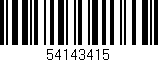 Código de barras (EAN, GTIN, SKU, ISBN): '54143415'