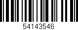 Código de barras (EAN, GTIN, SKU, ISBN): '54143546'