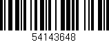 Código de barras (EAN, GTIN, SKU, ISBN): '54143648'