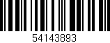 Código de barras (EAN, GTIN, SKU, ISBN): '54143893'
