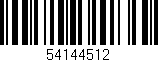 Código de barras (EAN, GTIN, SKU, ISBN): '54144512'