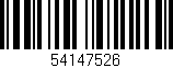 Código de barras (EAN, GTIN, SKU, ISBN): '54147526'