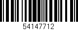 Código de barras (EAN, GTIN, SKU, ISBN): '54147712'