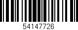 Código de barras (EAN, GTIN, SKU, ISBN): '54147726'