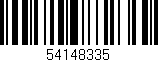Código de barras (EAN, GTIN, SKU, ISBN): '54148335'