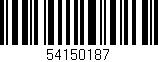 Código de barras (EAN, GTIN, SKU, ISBN): '54150187'