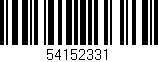 Código de barras (EAN, GTIN, SKU, ISBN): '54152331'