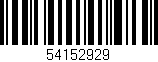 Código de barras (EAN, GTIN, SKU, ISBN): '54152929'