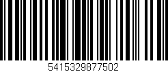 Código de barras (EAN, GTIN, SKU, ISBN): '5415329877502'