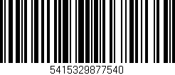 Código de barras (EAN, GTIN, SKU, ISBN): '5415329877540'