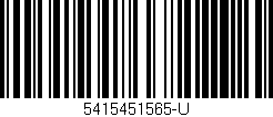 Código de barras (EAN, GTIN, SKU, ISBN): '5415451565-U'