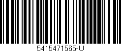Código de barras (EAN, GTIN, SKU, ISBN): '5415471565-U'