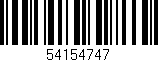Código de barras (EAN, GTIN, SKU, ISBN): '54154747'