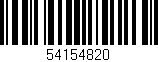 Código de barras (EAN, GTIN, SKU, ISBN): '54154820'