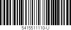 Código de barras (EAN, GTIN, SKU, ISBN): '5415511110-U'